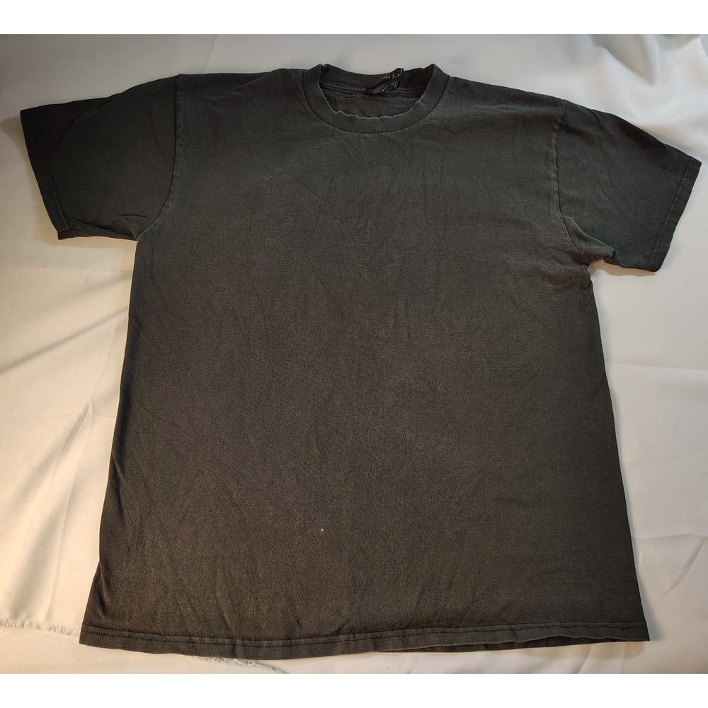 Optima Logan Mens Black Cotton Crewneck Short Sleeve Classic T-Shirt‎ Size Large